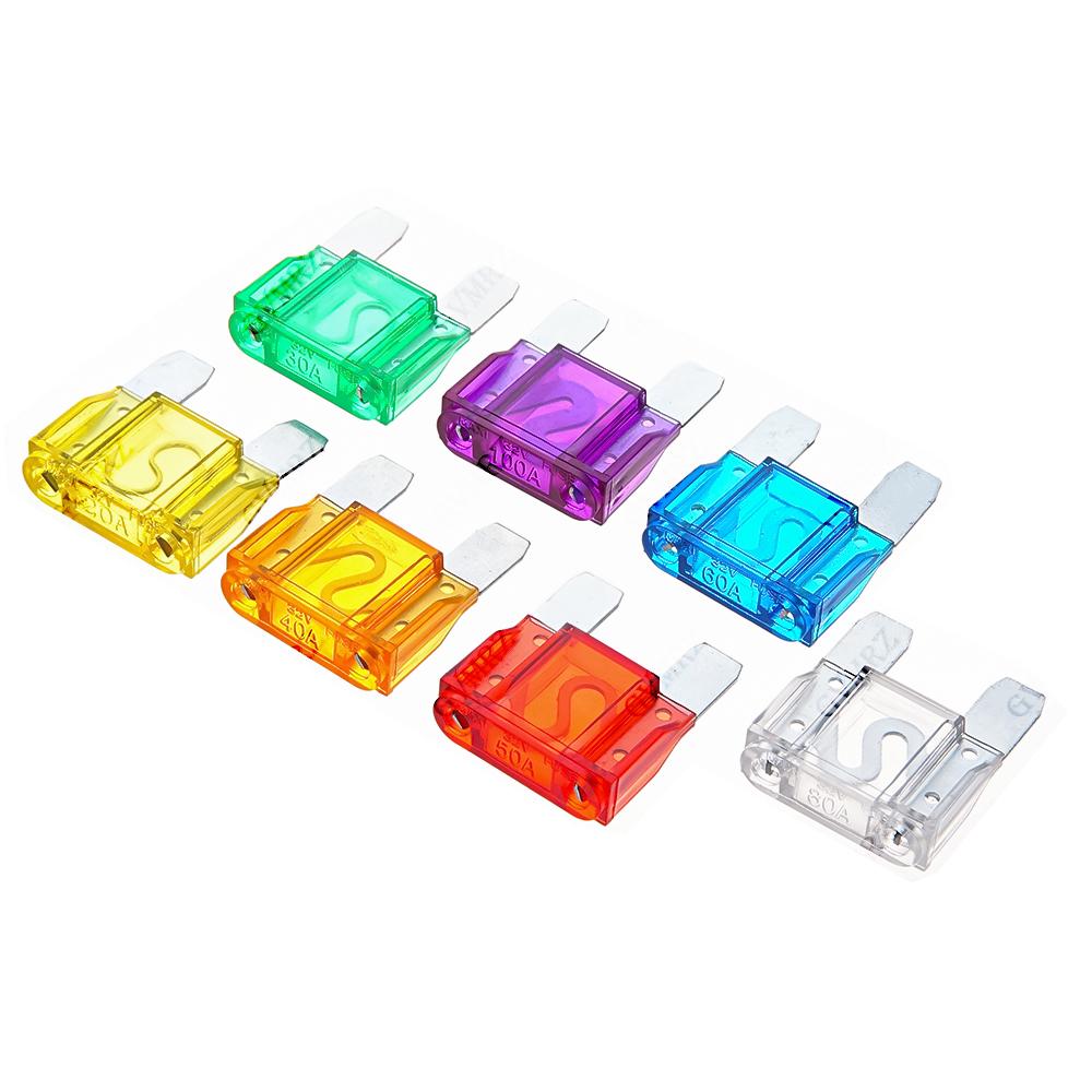 5PCS Zinc 32V 20A 30A Large Size Insurance Plug In Insert Xenon Light Truck Boat Automotive Car Blade Fuse 40A 50A 60A 70A 80A Fuses4