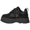 UGG Astromel Leather Lace-Up Vintage Low-Top Casual Shoes Women sneaker Black 1171541-BLK