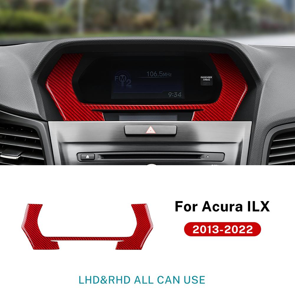 Real Soft Carbon Fiber Sticker for Acura ILX 2013 2014 2015 2016 2017 2018 2019 2020 2025 2025 Car Central Control Screen Trim