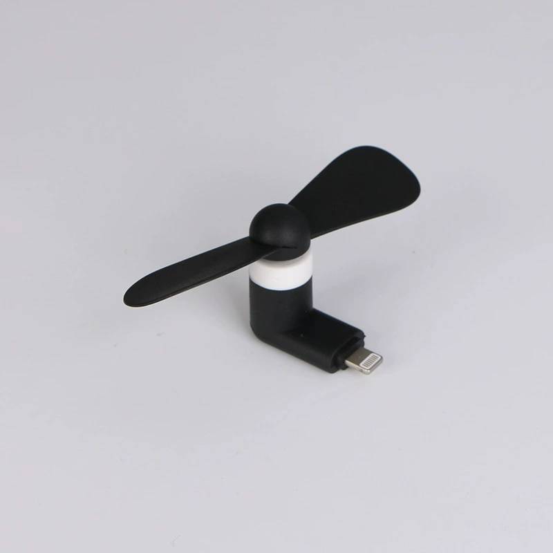 Small Pocket Phone Fan With Soft Blades, Mini Lightning Connector Fan For Iphone Summer Cooling