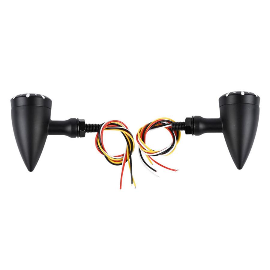 1 Paar Universal Motorrad Rot Gelb LED Bremslicht DRL Blinker Rücklicht