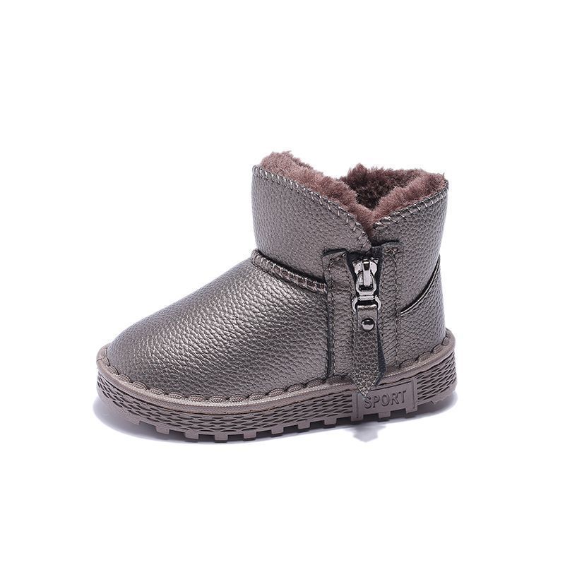 Boys and girls large cotton boots Girls non-slip children's fashion snow boots Winter new cotton boots keep warm