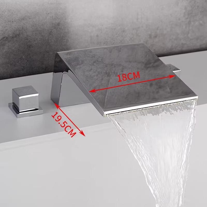 Lindong All-Copper Bathtub Edge Faucet Set