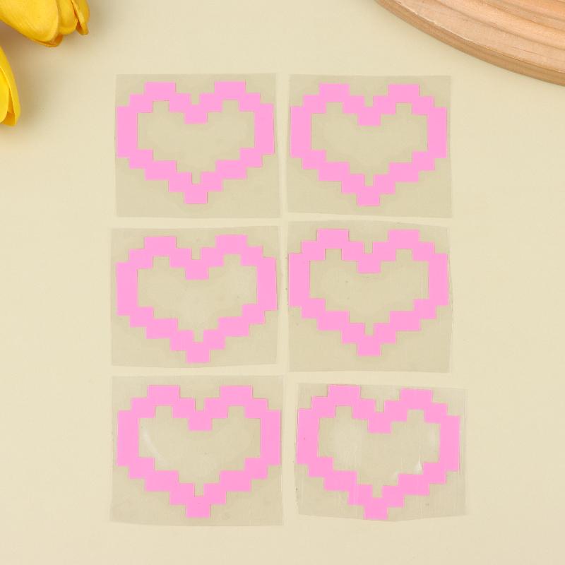 

Waterproof Mosaic Heart Car Stickers, 6Pcs Pixel Heart Shape Decals, Durable Decor for Car Window Headlight Taillight, Auto Exte 6pcs рожевий