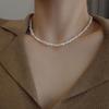 Natural Pearl Irregular-shaped and Irregular Necklace. Small Pearls, Fashionable, Sweet and Luxurious Neck Chain, Collar Chain.