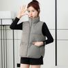 Short vest women's autumn and winter new loose casual stand-up collar comfortable warm bread clothes vest outer wear