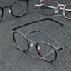 Ultralight Glasses Frame Men Women Fashion Retro Round Screwless Eyeglasses Titanium Acetate  Classic Design