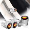 Creative 4Pcs Spain Flag Symbol Emblem Car Wheel Tire Air Valve Cap Stem Covers For Car Bicycle Motorcycle Universal Accessories