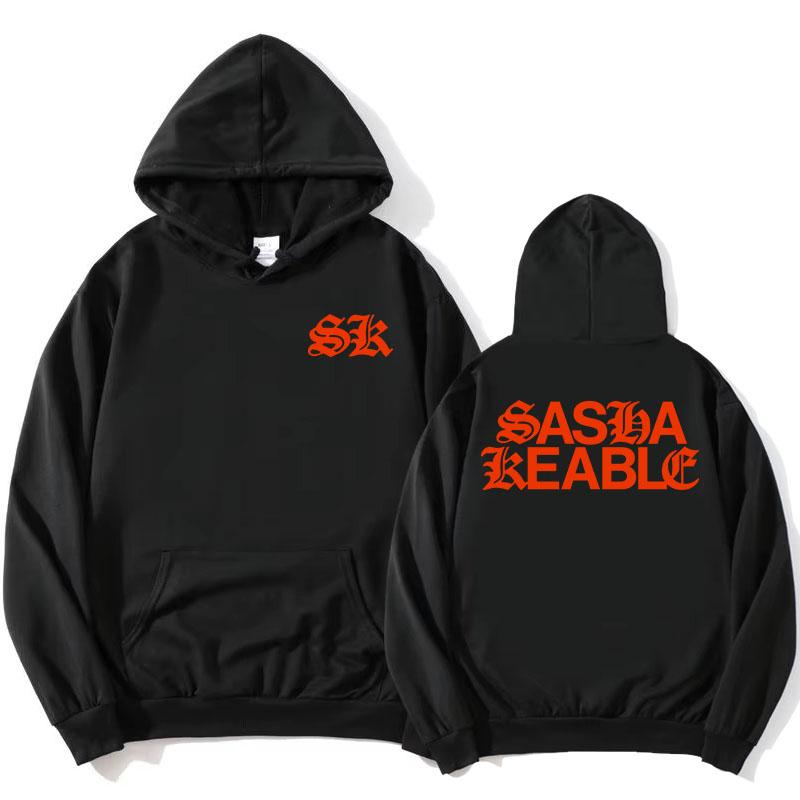 

Саша Кибл Певица Принты Толстовки с длинным рукавом и капюшоном Графическая одежда Женская Мужская Осень L