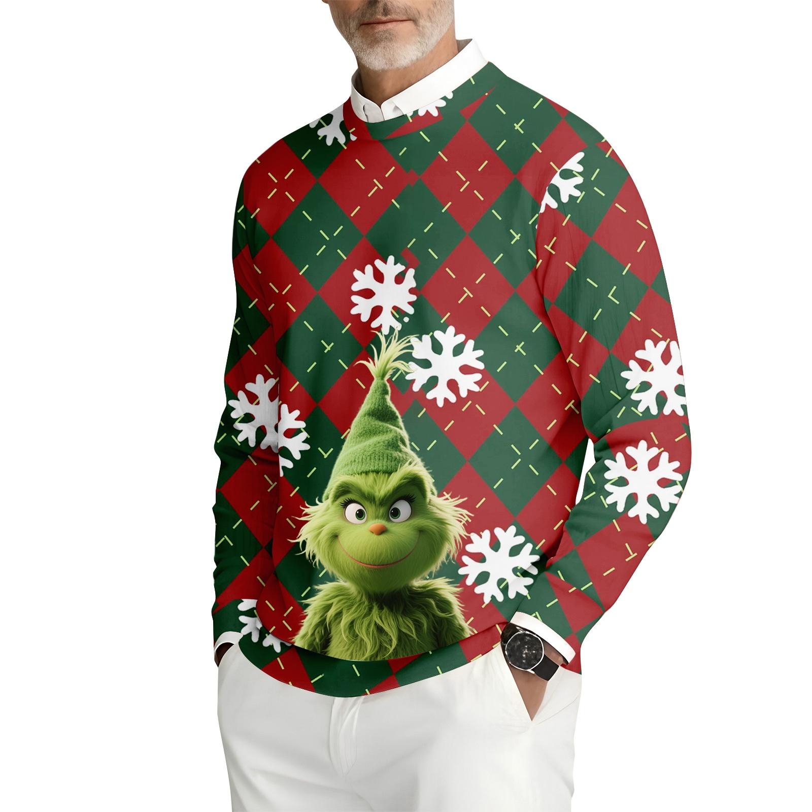 

Мужская толстовка с круглым вырезом и длинными рукавами из рубчатого трикотажа M