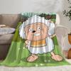 Love To Sleep Lazy Goat Throw Kid-Friendly Flannel Throw Blanket Soft Warm Anti-Static Washable All Season