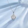 Pt950 White Gold Snowflake Pendant Clavicle Chain – Fashionable Gift for Her Birthday