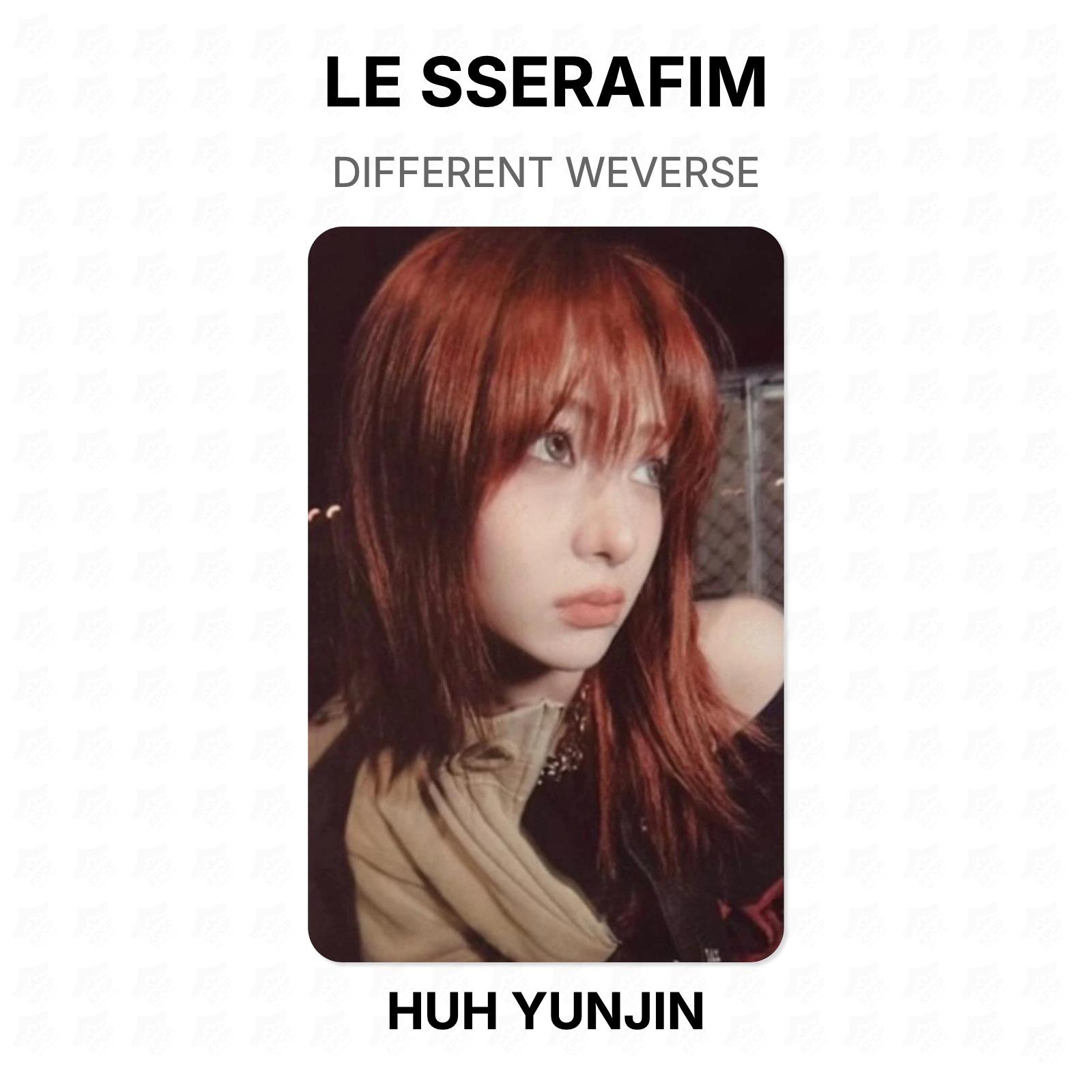 LE SSERAFIM DIFFERENT WEVERSE Official Photocard HUH YUNJIN
