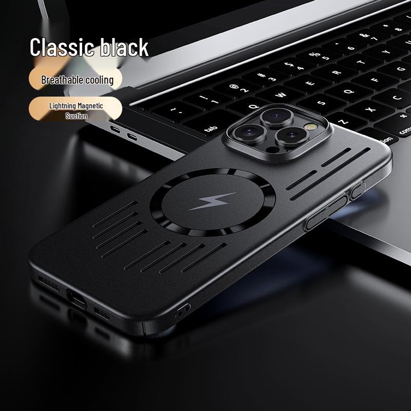 

Металлический магнитный чехол с теплоотводом для Apple iPhone 17 Pro Max/16 Pro/15 iPhone 14 Pro Max Large Opening