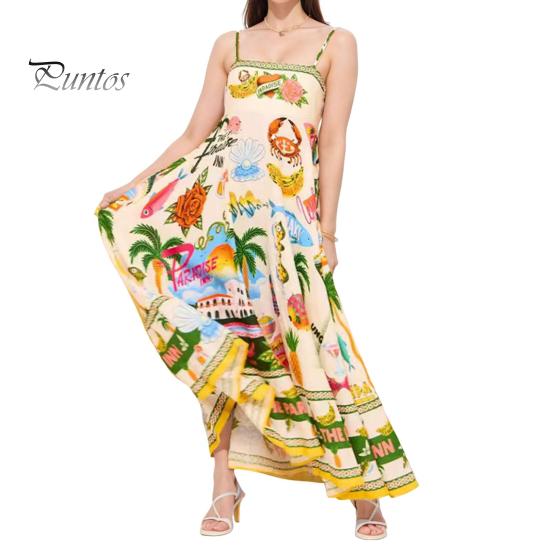 

Леди платье-комбинация с красочным принтом трапециевидной формы, большие качели, открытая спина, без рукавов, на шнуровке, на тонких бретельках, с высокой талией, пляжное платье для выпускного вечера, вечерние макси-платье M темно-желтого