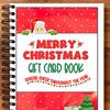 Christmas Gift Card Book DIY Spiral-Bound Merry Christmas College Survival Kit Greeting Card Holder