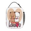 Bubu Dudu Kissing Lunch Bag Vintage Lunch Box Beach Portable Thermal Lunch Bags Print Cooler Bag