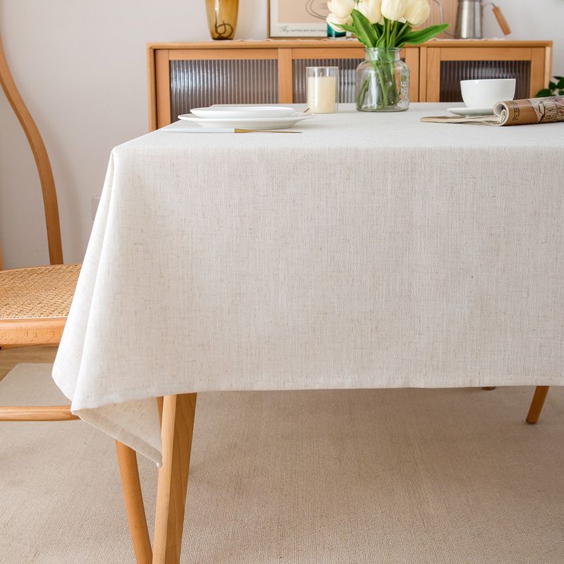 

Color Tablecloth Fabric Linen Rectangular Tablecloth Cotton and Linen Style Atmosphere Milk White Coffee Table Cloth Eight-Immortal Table Tablecloth Accessible Luxury-Linen-Milk White 100*160cm