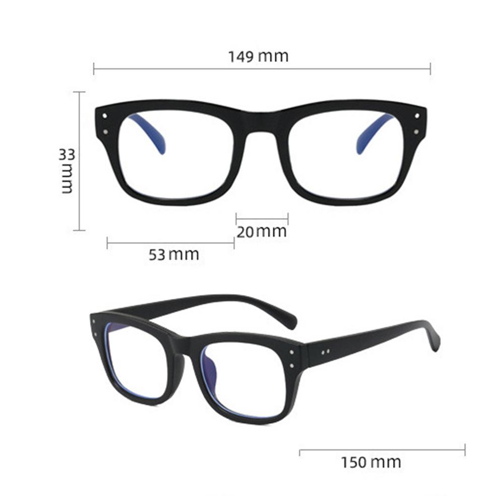 Vintage Glasses High-Quality Anti-Blue Light Glasses Black Frame Glasses Fashionable For Work Long Screen Time Casual Outings
