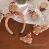 Gingerbread Man Duckbill Clip & Plush Christmas Hat Headband