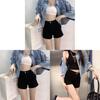 High Waist Denim Shorts Women Summer Stretch Black Slim Fit Casual For Teen Girls