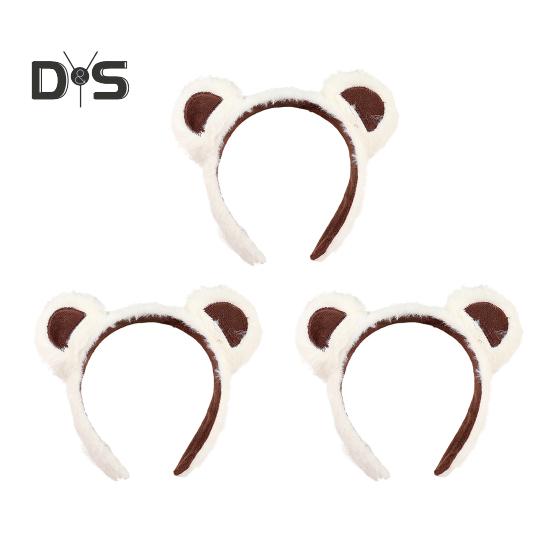1/2/3Pcs Bear Ear Decor Headband Decorative Animal Hair Hoop Cartoon Hairband Baby Hair Accessories Girls Party Props