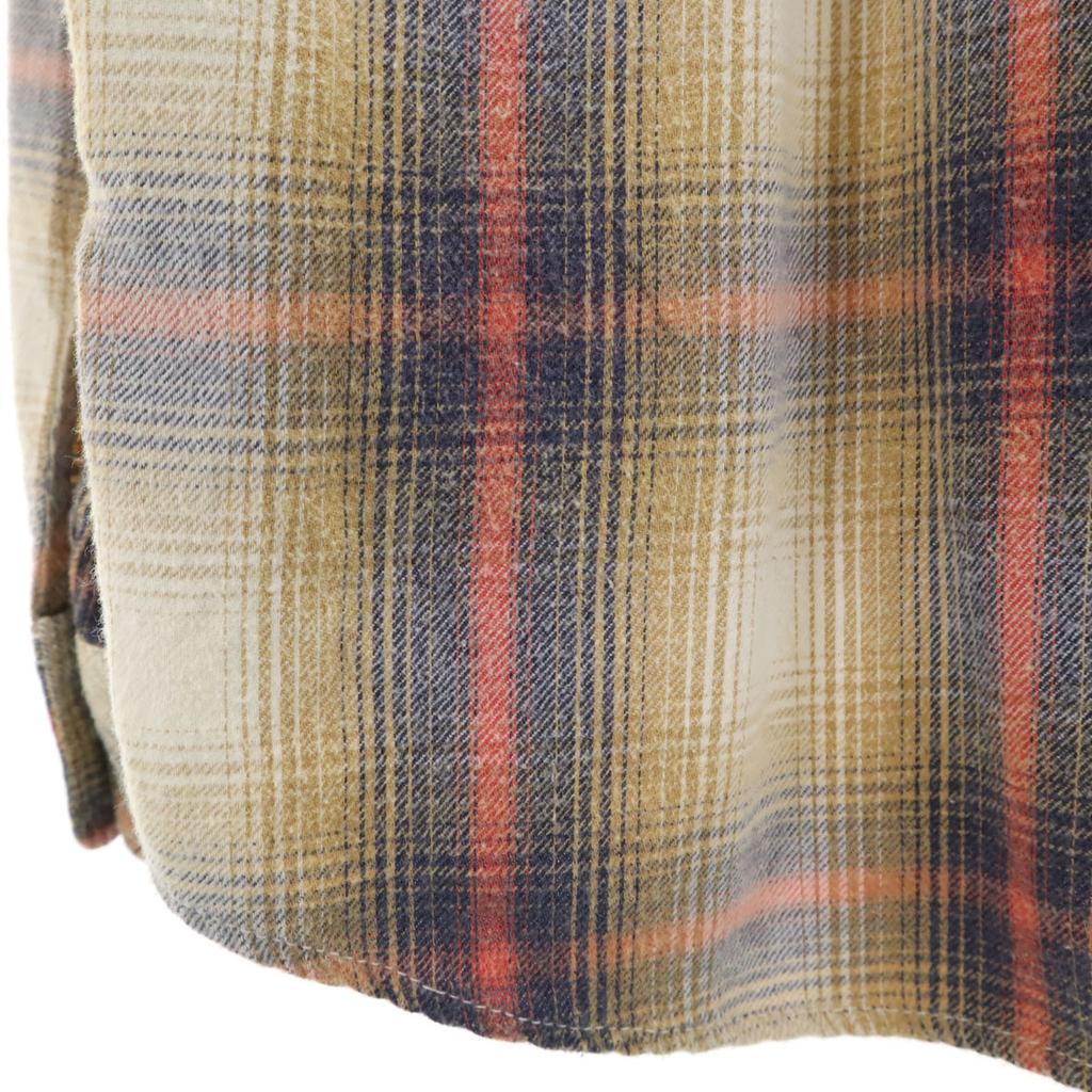 Ron Herman made in Japan Check Pattern Long sleeve Flannel shirt S beige Men's Used