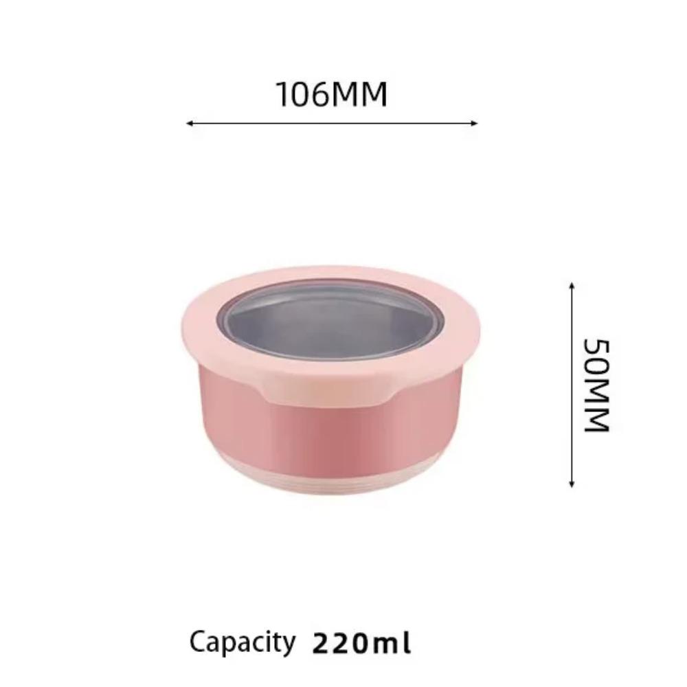 Fresh-keeping Box Stainless Steel Food Sealing Bowl Anti-scalding Lunch Box with Lid Kitchen Food Sealing Bowl Fresh-keeping Box