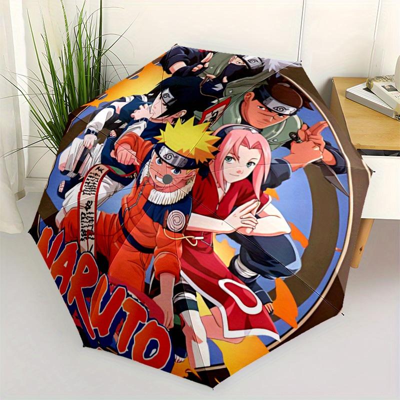 1pc Naruto Characters Automatic Folding Umbrella with 8-Rib Compact & Lightweight Design, Self-Opening/ Closing, 067