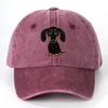 1pc Unisex Dog Embroidery Baseball Cap Outdoor Sport Washed Adjustable  Polyester Printed Suitable for Holiday Beach.