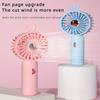 1pc Small handheld fan Mini portable desktop Silent Small fan with lights Student office fan