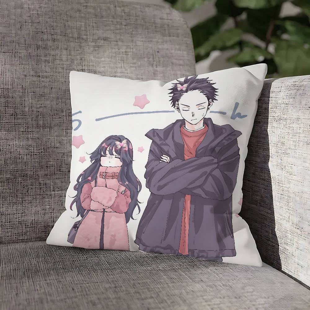 Kaoruko Waguri Hana wa Rin to Saku Pillow Case For Sofa Decor Car Office Room Printing Cushion Cover Decorations and Protector