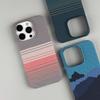 Kevlar Magnetic Case for iPhone 17 Pro Max - Sunset Mountains Design, Thin, Lightweight, Anti-drop