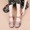New Women's Shoes with Soft Soles and Hollowed-out Leather Sandals for Middle-aged and Elderly People