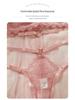 French Pink Sexy Lace Push-Up Lingerie Set for Women - Ultra-Thin, Comfortable, Semi-Transparent Mesh