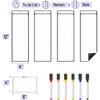 Mr. Pen- 4" x 12" Magnetic Dry Erase to Do List, 11 pcs, 4X Dry Erase to Do List White Board, 6X Colorful Whiteboard Markers and 6" x 4" Magnetic