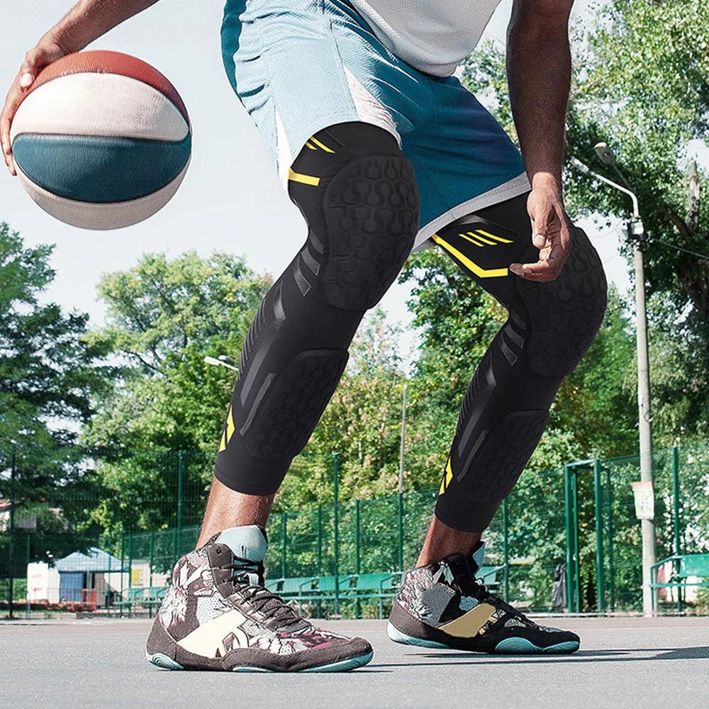 1 Pc Knee Calf Padded Compression Leg Sleeve Sports Protective Gear Shin Brace Support for Football Basketball Volleyball Soccer