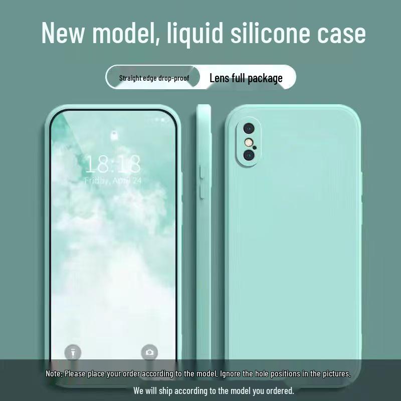

Apple X Liquid Silicone Full-Coverage Protective Case - Drop-Proof, Pure Color, Skin-Friendly, Simple Style Apple X светло-зеленый