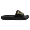 Emporio Armani EA7 Gold Logo Rubber Slide Sandals Unisex Footwear Black XCP001XCC22M631