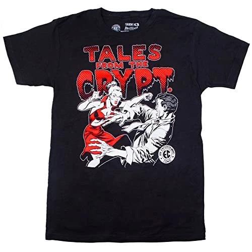 kreepsville Tales from The Crypt Vampire Girl Men’s Tee Blood Red Logo T-Shirt S