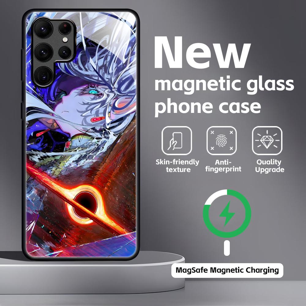 anime Frieren Beyond Journey's End   Phone Case For Samsung S25 S24 S23 S22 S21 S20 Plus Ultra Note20 Glass Magnetic Case
