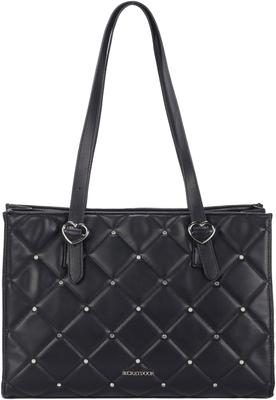 Altro Rose Black Tote Bag for Women, Large Capacity, 2-Way HandbagShoulder Bag with Zipper, Lightweight, Large Capacity, Handbag, Freestanding, Cute,