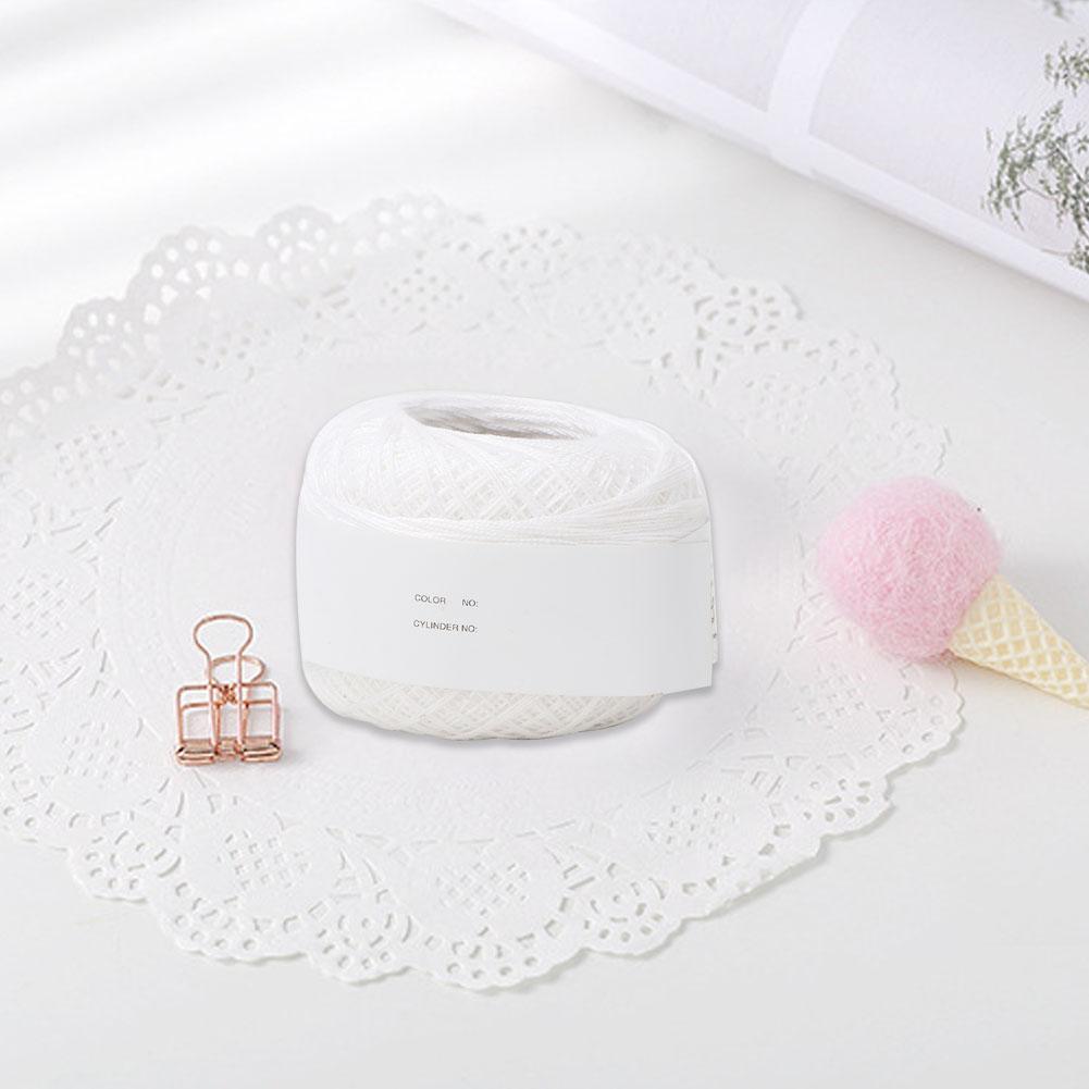 Lace Line Cotton Hand Crocheted   Silk Light Thin Line (6602 Rice White)