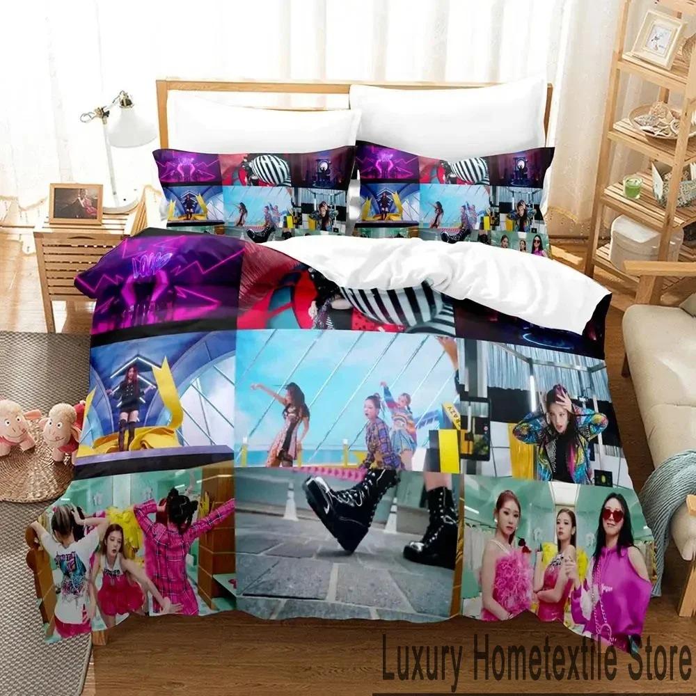 3D Print Korea ITZY LOCO Bedding Set Duvet Cover Bed Set Quilt Cover Pillowcase Comforter king Queen Size Boys Adult Bedding Set