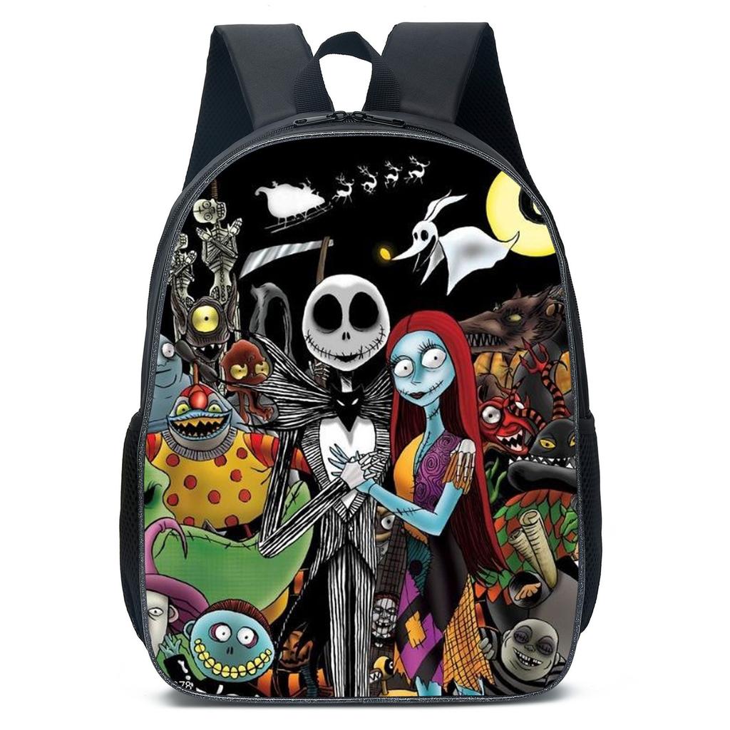 Christmas Eve Horror Thenightmarebeforechristmas Primary And Secondary School School Bags Men'S And Women'S Backpacks