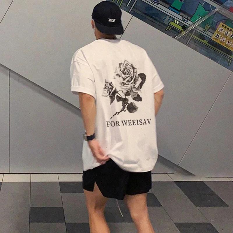 

Летняя мода Тяжелая Ретро Мужская Футболка с английскими буквами 100% хлопок с принтом Круглый вырез Высококачественная Повседневная Фитнес Уличная футболка#Цвет(16) XXXXXL чёрный