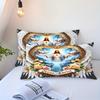 Wings Cross Angel Jesus Pattern 3D Printed Duvet Cover Set Sacred Dedication Luxury Quilt Cover Set Soft Comfortable Bedding Set