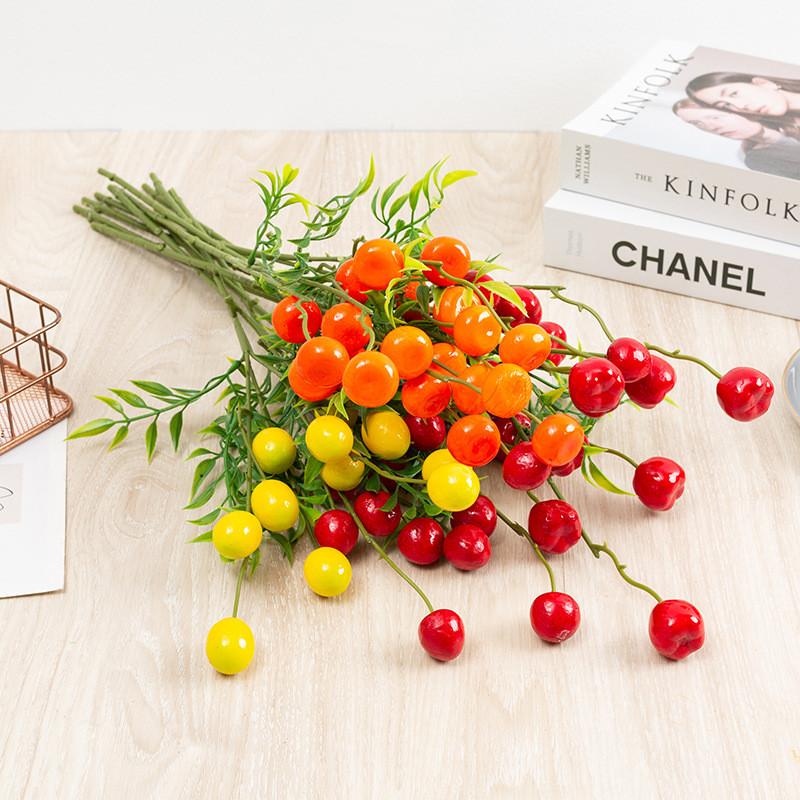 Red Orange Fruit Lemon Apple Plastic Fruit Flower Arrangement Gift Decoration