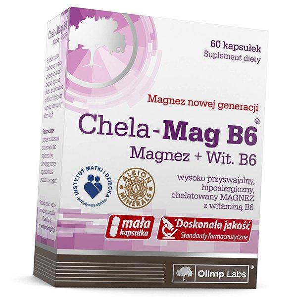 

Магній та Вітамін В6, Chela-Mag B6 Caps, Olimp Nutrition (36283011) 60caps