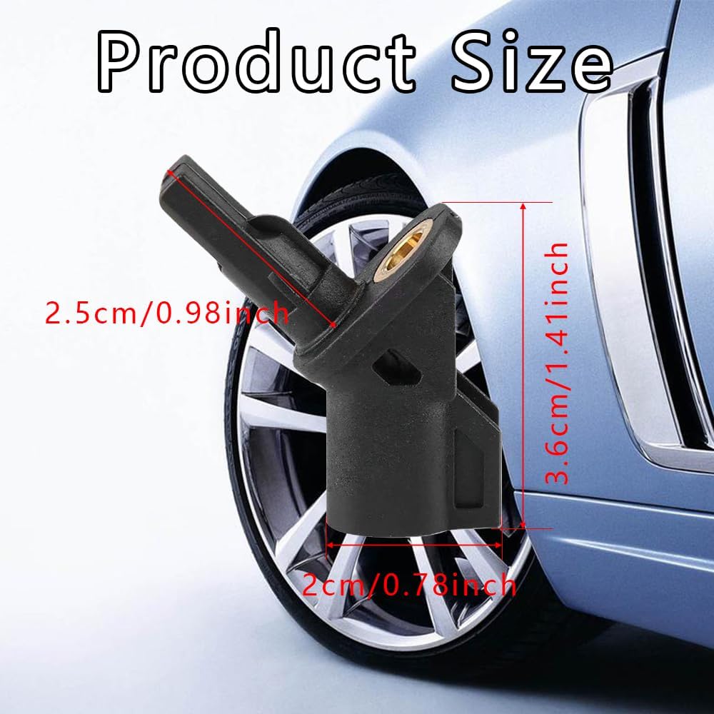 ABS Wheel Speed Sensor Front Left or Right Replaces OEM #8M5T2B372AA 3M5T2B372AB 3M5T2B372BA, Automotive Parts Car Front ABS Speed Sensor Compatible